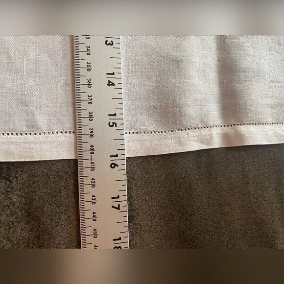 Vintage Table Runner White Linen Lace Cross Altar 16 X 9” - Picture 2 of 3